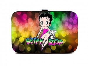 Betty Boop Clutch Purse Flat Clasp Wallet #066 Multi Color Design